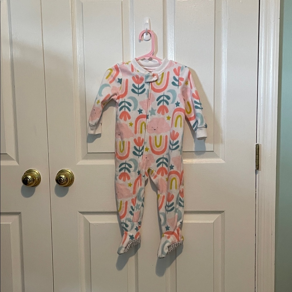Bundle of 3 Carter's 12m Fleece Footie Pajamas
